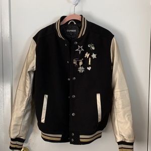 Express Varsity Jacket with Pins